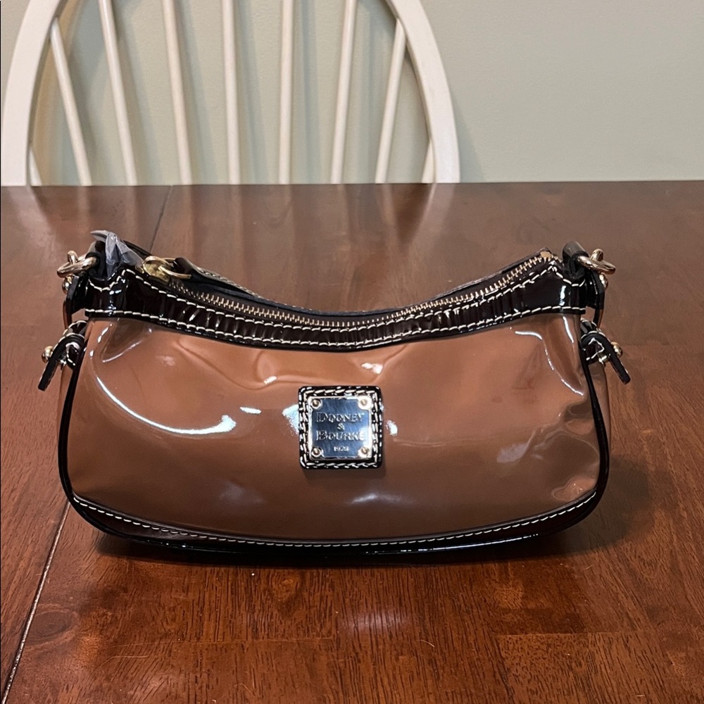 Dooney & Bourke Tan Patent Leather Shoulder Bag